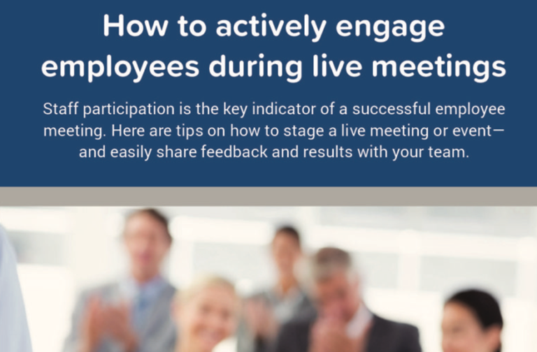 How to Actively Engage Employees During Live Meetings